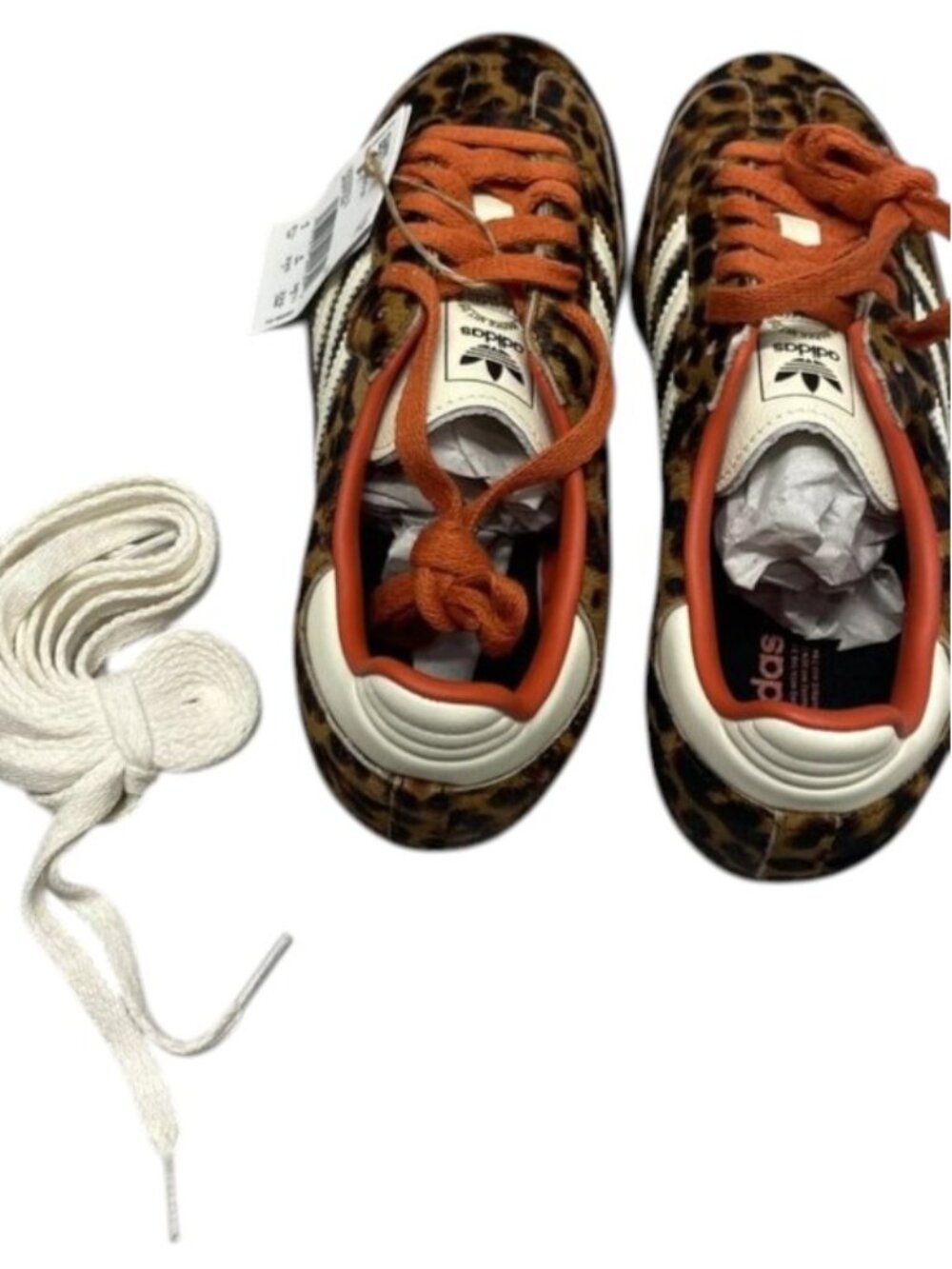 adidas Leopard Print Sneakers with Orange Accents - Picture 5 of 11